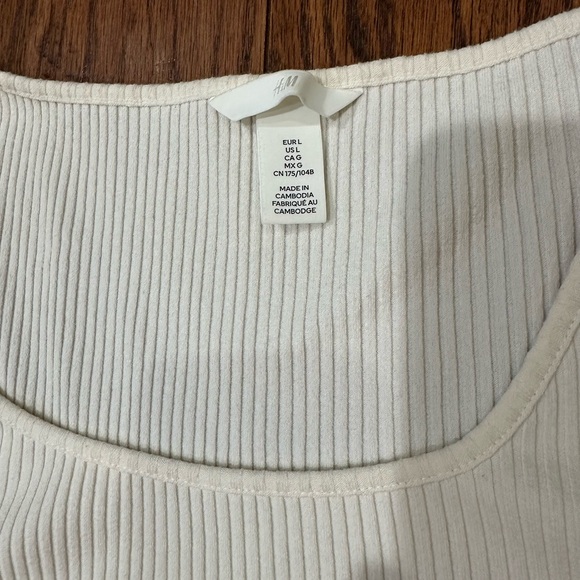 H&M Cream Ribbed Blouse - Picture 4 of 4